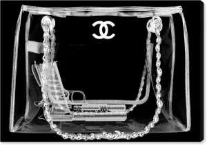 The Oliver Gal Artist Co. Oliver Gal 'Coveted Spy Bag Noir' Black Fashion Wall Art Print Premium Canvas 36" x 24"