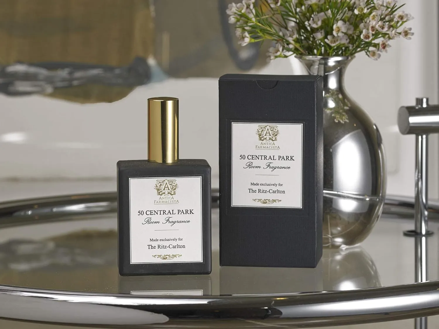 The Ritz-Carlton 50 Central Park Room Spray by Antica Farmacista - Notes of Elderflower and Strawberry - 3.4 oz.