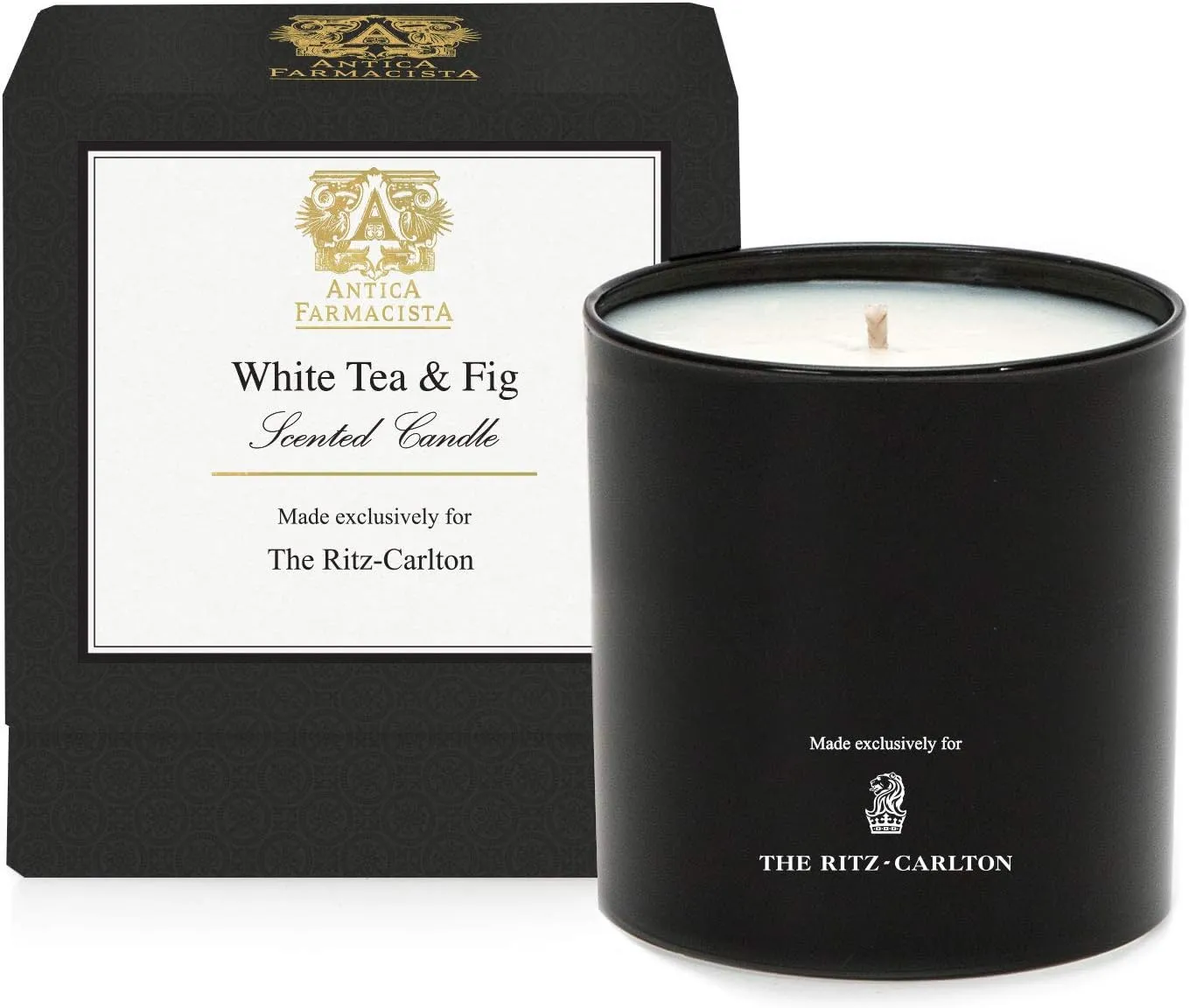 The Ritz-Carlton White Tea & Fig Candle by Antica Farmacista - Notes of White Tea, Succulent Fig and Apricot - 9 oz.