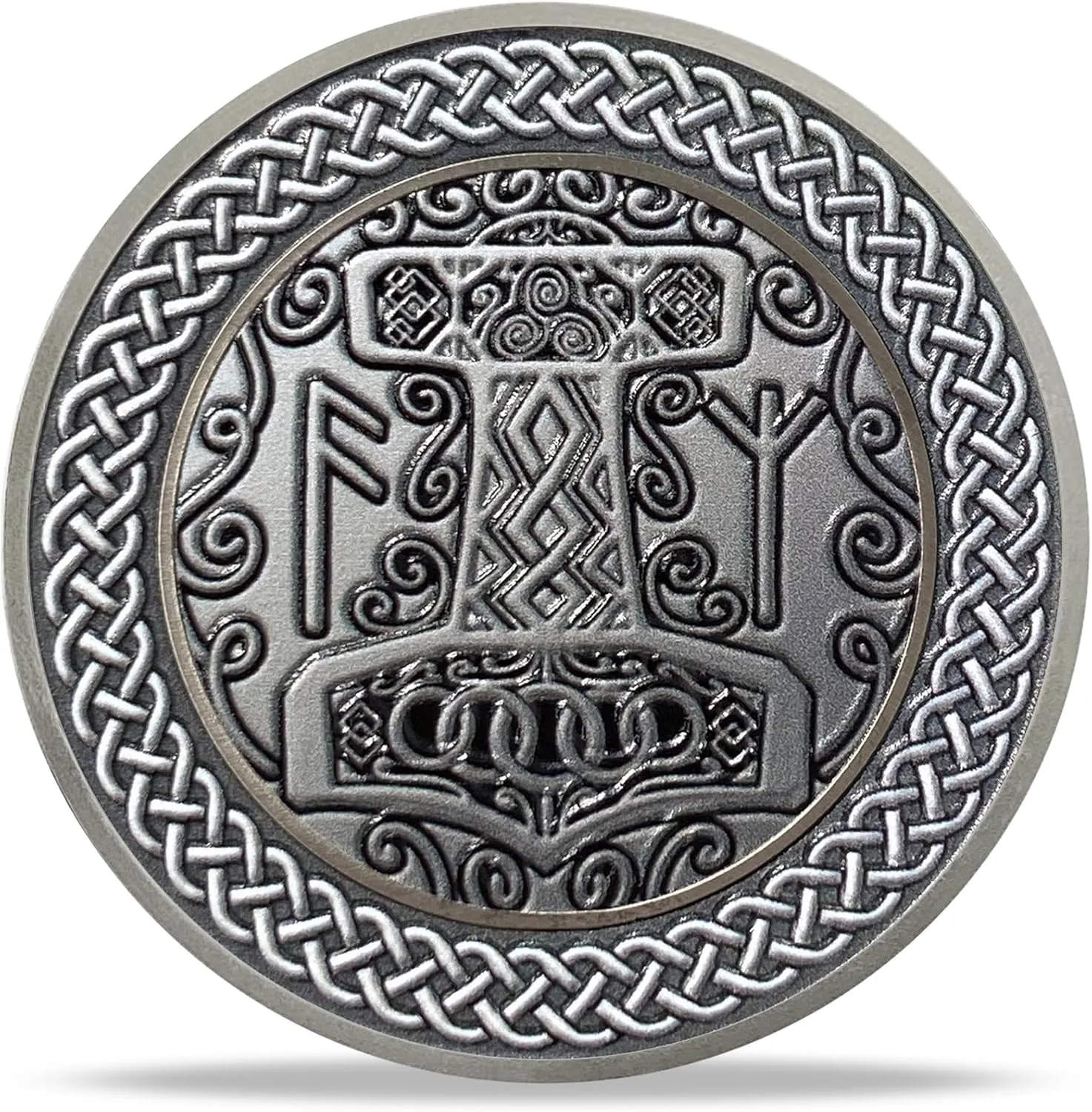Thor Double Ram Viking Coin Gifts Set | Norse Mythology Thor's Hammer & Double Ram Medallion with Runes | Viking Gifts for Anniversary Month & Year for Men & Women