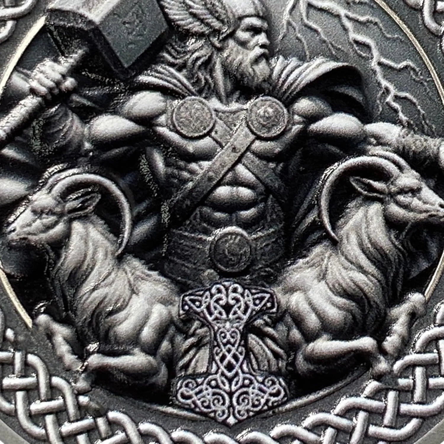 Thor Double Ram Viking Coin Gifts Set | Norse Mythology Thor's Hammer & Double Ram Medallion with Runes | Viking Gifts for Anniversary Month & Year for Men & Women