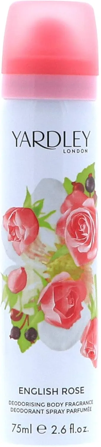 Three Packs of Yardley English Rose Body Spray 75ml by Yardley