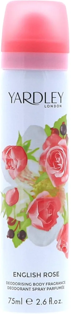 Three Packs of Yardley English Rose Body Spray 75ml by Yardley