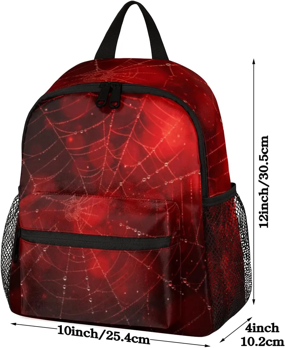 Toddler Backpack for Boys,Cobweb Spider Webs Mini backpack for Kids Preschool Kindergarten School Bag 12 Inch, Small Bookbag Casual Daypack for Girls Children