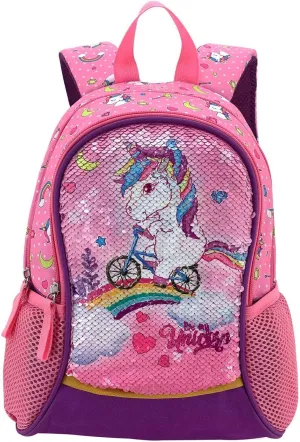 Toddler Unicorn Backpack for Girls Kids 3-5 Year Old Age 4-6 with Reversible Sequins Children Bookbag Lightweight for Preschool Kindergarten Early Elementary School Bag for little Child