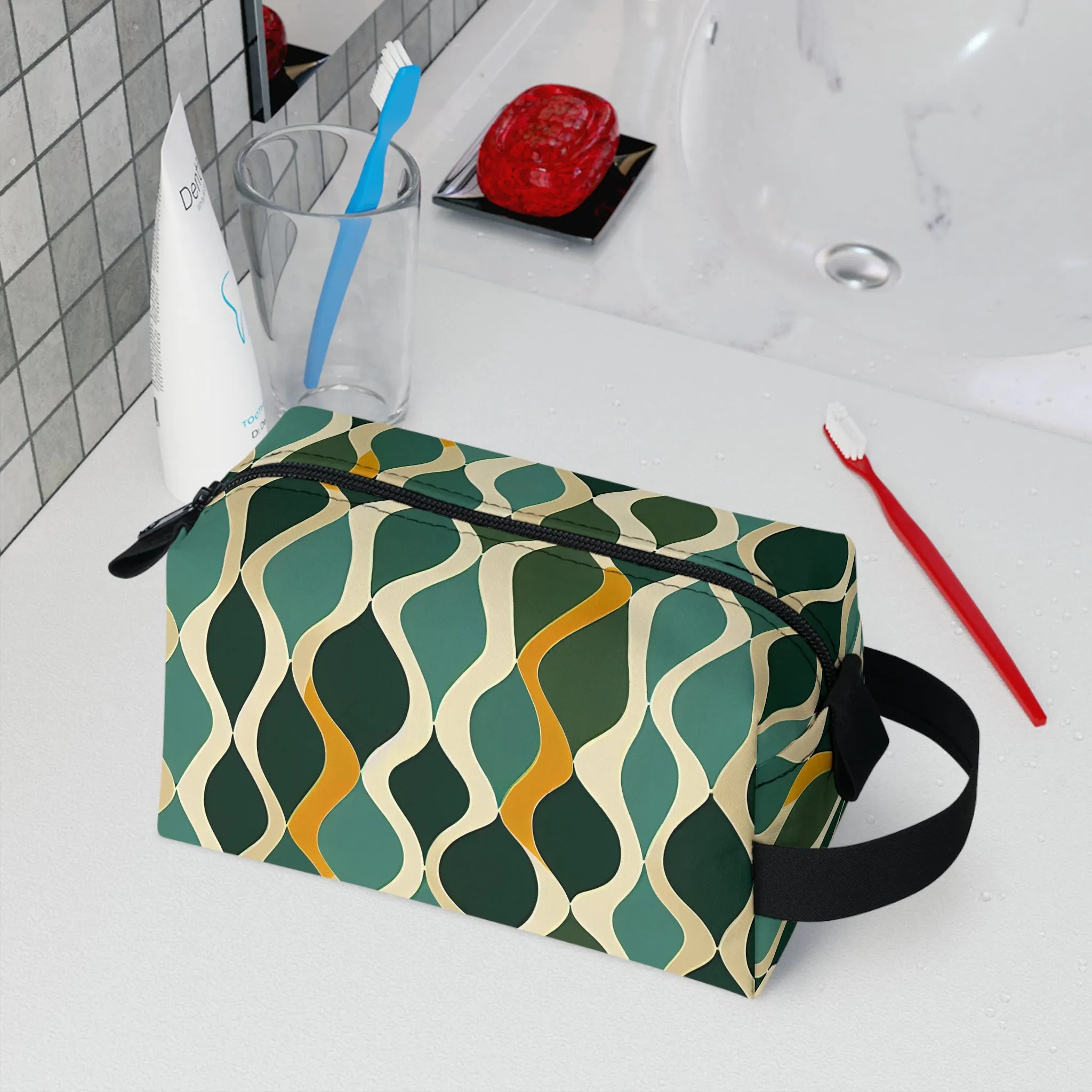 Toiletry Bag - Deco Aqua Ringlets