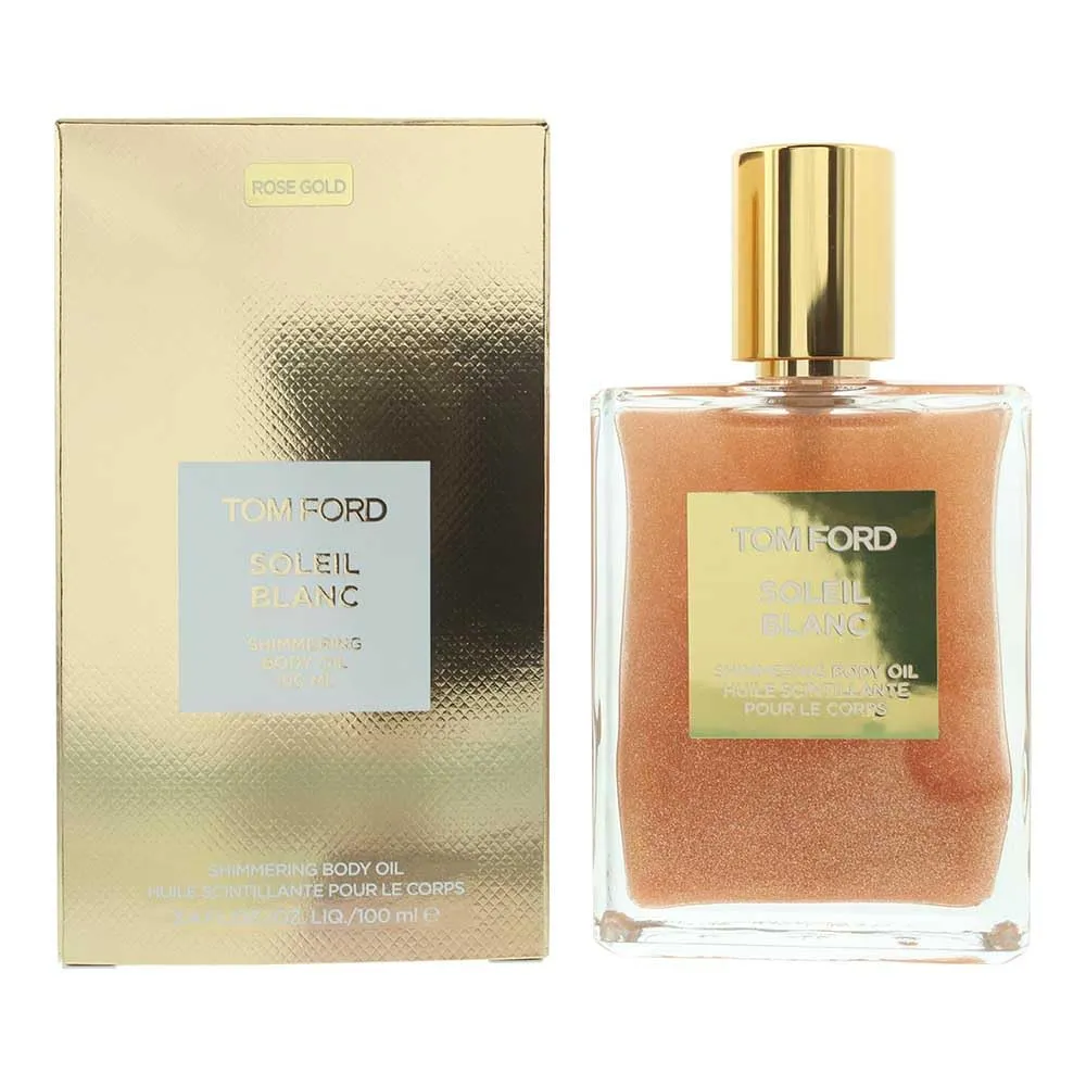 Tom Ford Soleil Blanc Rose Gold Shimmering Body Oil for Unisex, 3.4 Ounce