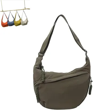 Toselfwith Women's Fashion Plain Color Nylon Crossbody Bag, Crossbody Bags for Women Travel with Adjustable Shoulder Straps