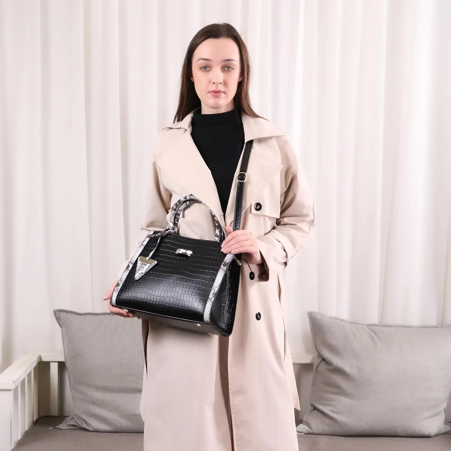 Tote Bag for Women Luxury Vegan Leather Purse Women's Handbags Large Crossbody Bags Designer Purses for Women