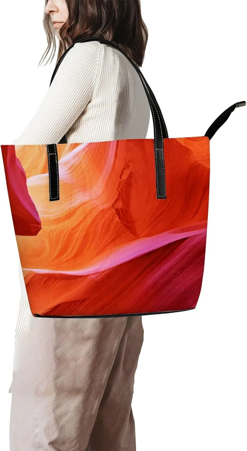 Tote Bag for Women PU Leather Handbags Women's Crossbody Handbags Work Tote Bags for Women Coachbags Tote Bag with Zipper