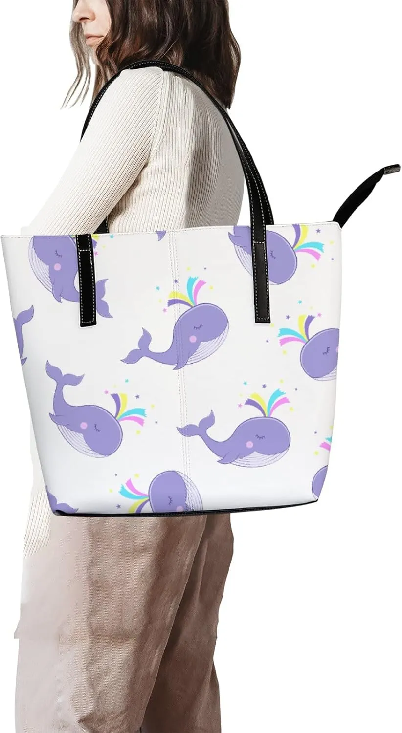 Tote Bag for Women PU Leather Handbags Women's Crossbody Handbags Work Tote Bags for Women Coachbags Tote Bag with Zipper