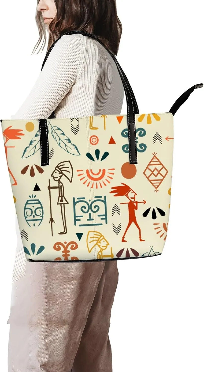 Tote Bag for Women PU Leather Handbags Women's Crossbody Handbags Work Tote Bags for Women Coachbags Tote Bag with Zipper
