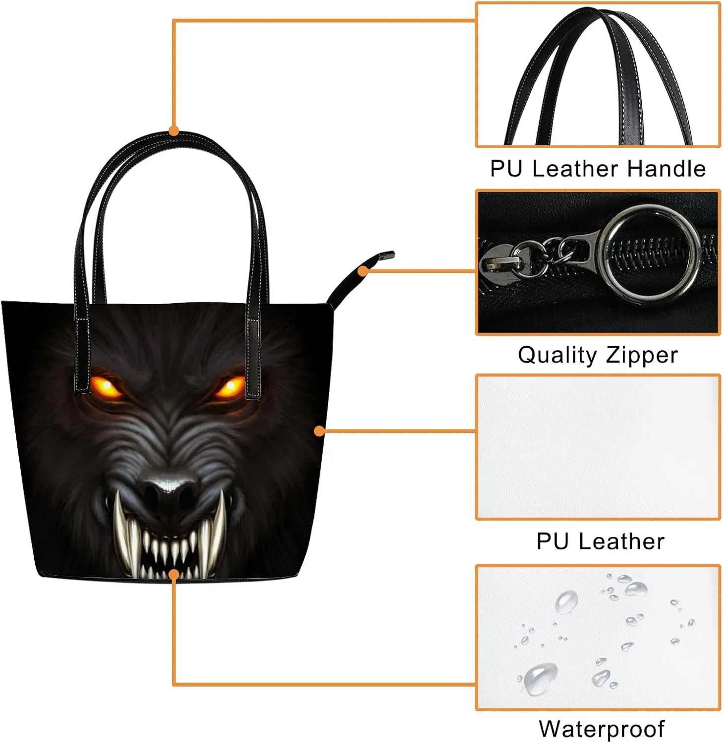 Tote Bag for Women PU Leather Handbags Women's Crossbody Handbags Work Tote Bags for Women Coachbags Tote Bag with Zipper