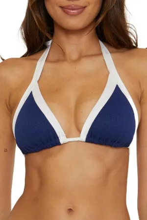 Trina Turk Women's Standard Courtside Triangle Bikini Top, Adjustable, Tie Back, Swimwear Separates