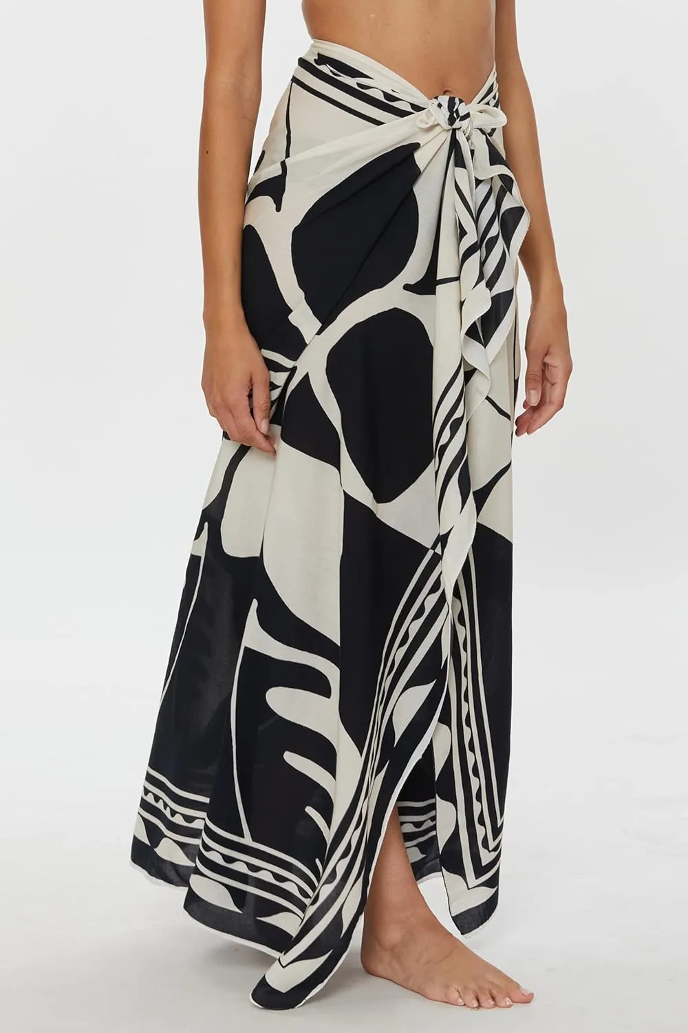 Trina Turk Women's West Palm Sarong, Casual, Beach Cover Ups