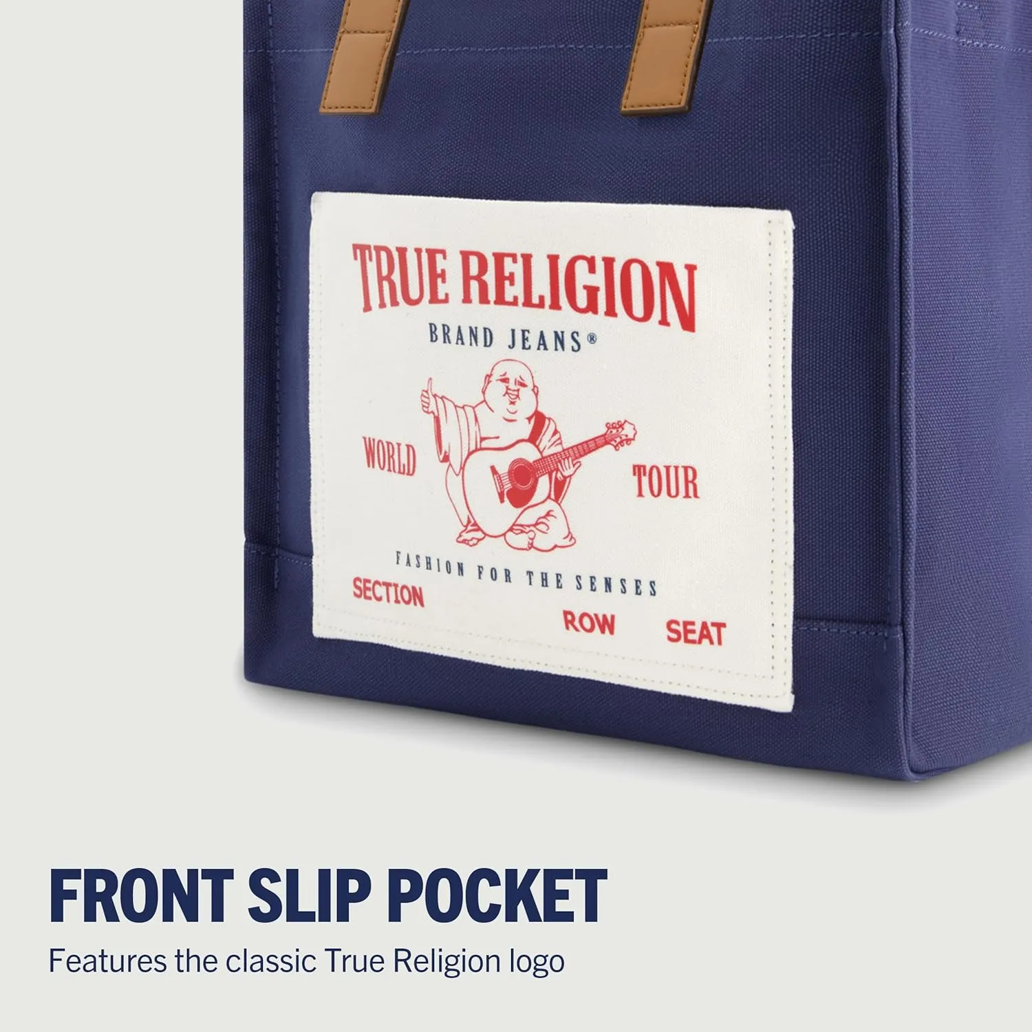 True Religion Tote, Women's Medium Travel Shoulder Bag with Adjustable Strap