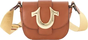 True Religion Women's Crossbody Bag, Mini Flap Adjustable Shoulder Handbag with Horseshoe Logo