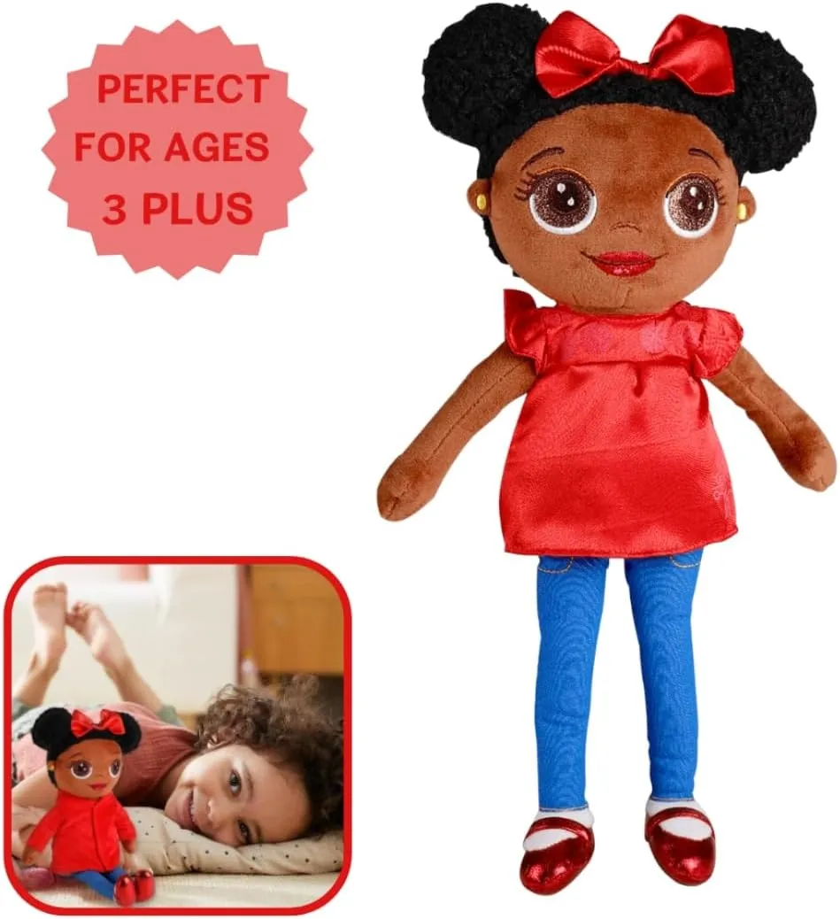 Tyriqa The Technologist: 15-inch Plush Doll with Sticker Activity Book - Teaches Stem, Girl Doll with Educational & Inspirational Features