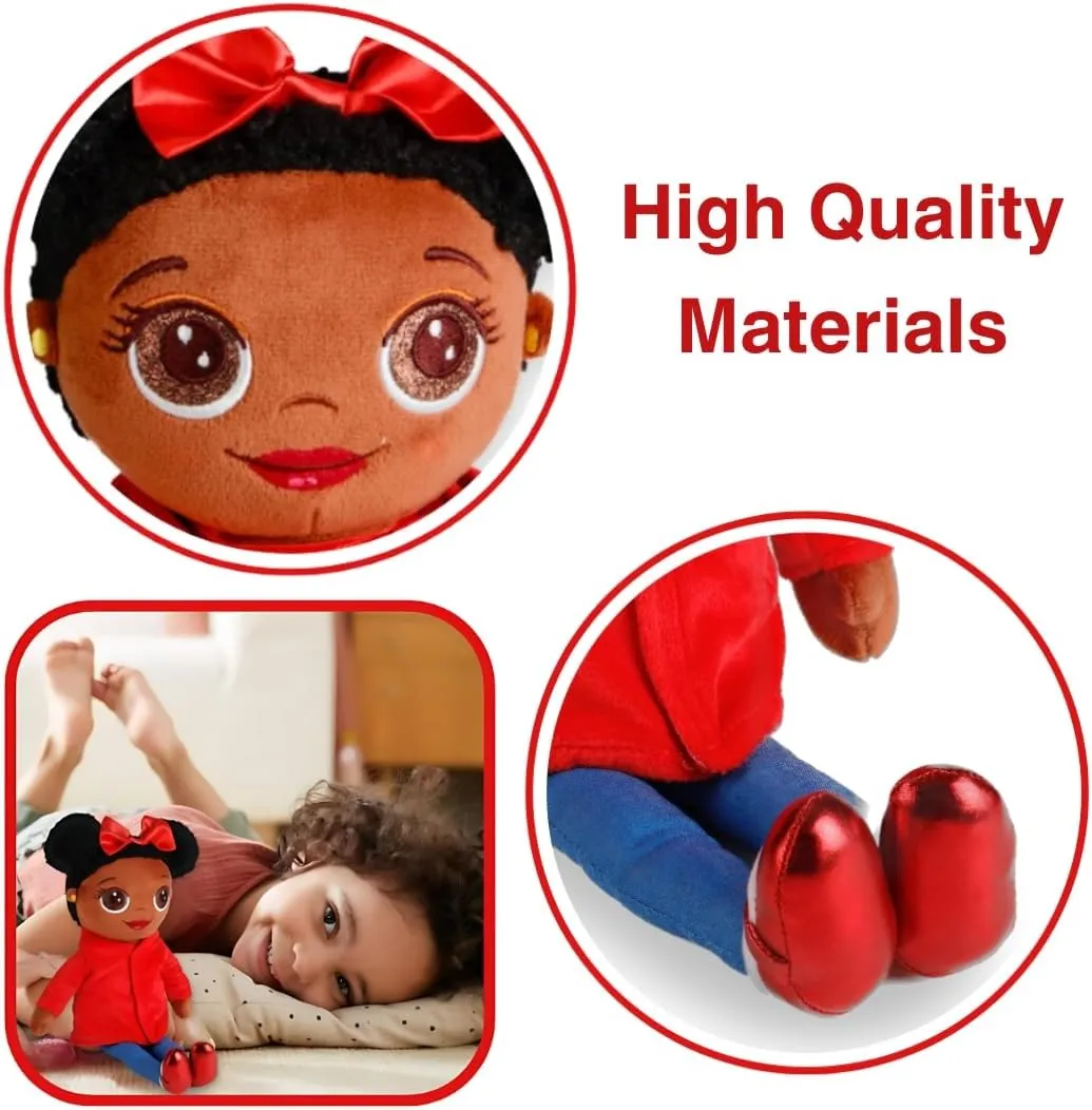 Tyriqa The Technologist: 15-inch Plush Doll with Sticker Activity Book - Teaches Stem, Girl Doll with Educational & Inspirational Features