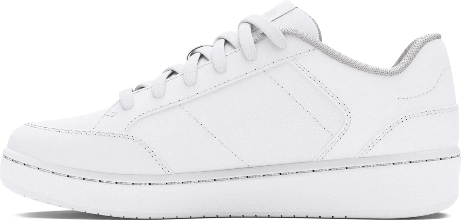 Under Armour - Kids Gs Official Lthr Shoes, Color White (100), Size: 5.5 M US Big Kid