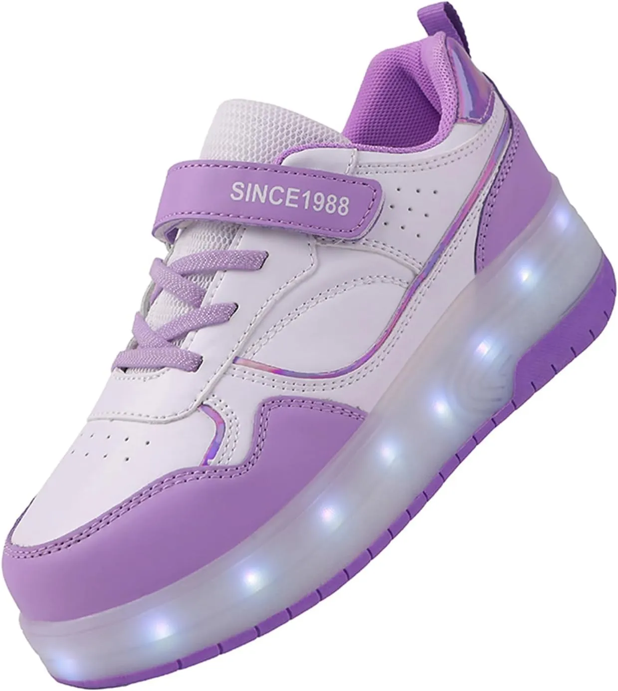 Unisex Roller Shoes Kids Sparkling Wheels Shoes Girls Light up Roller Skates Sneakers Boys Rechargeable Flashing Sneakers for Gift