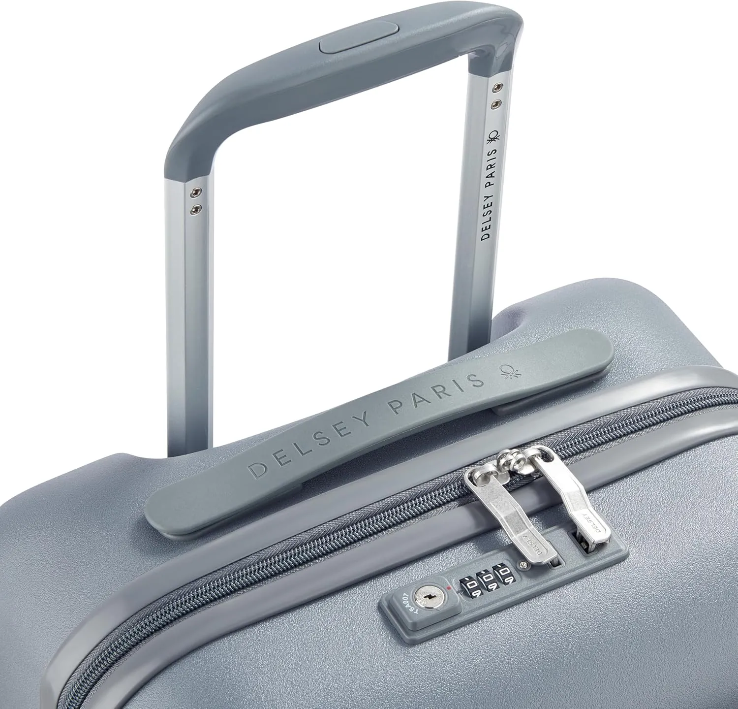 United Colors of Benetton UCB Hardside Luggage with Spinner Wheels, Steel Grey, Carry-On 19 Inch