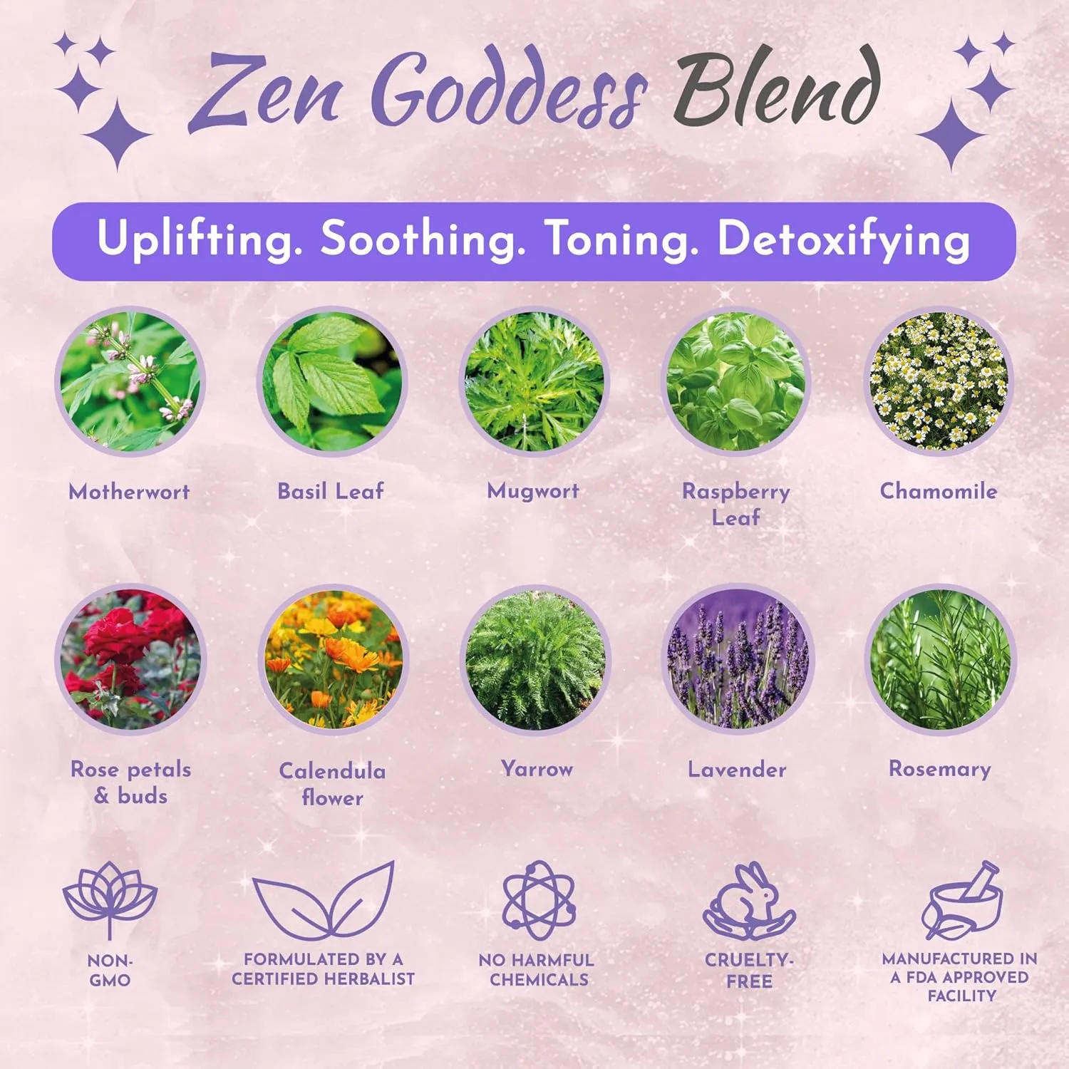 V Steaming Herbs - 100% Natural Vaginal Steam Kit, 10 Healing Herbs Zen Goddess Blend with Filter Bags | Soothe. Rejuvenate. Heal (2-4 Steams)