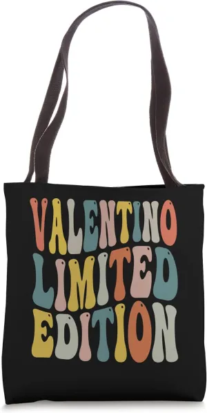 VALENTINO Name Personalized Funny Retro Groovy Birthday Tote Bag