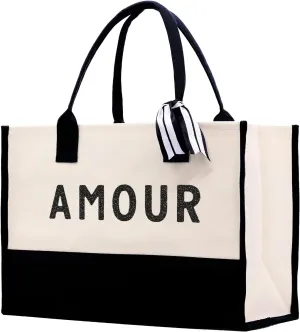 VANESSA ROSELLA Beach Tote Bag Large - Chic Tote Bag for Pool Gym Travel Cruise Picnic Road Trip