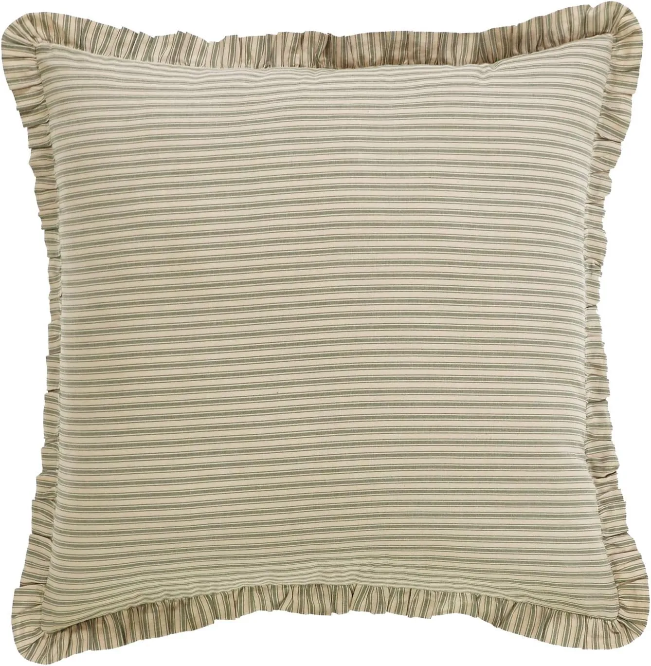 VHC Brands Prairie Winds Bedding Accessory, Green Stripes