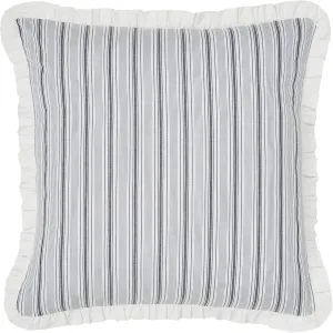 VHC Brands, Sawyer Mill Ruffled Euro Sham, Black 26x26