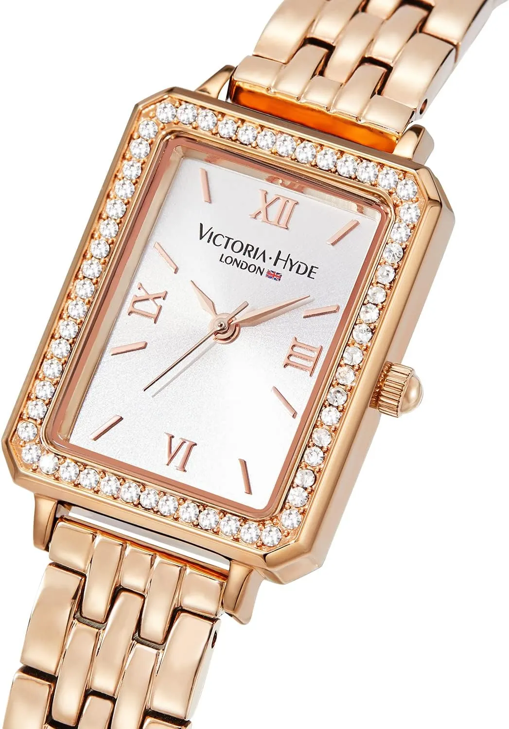VICTORIA HYDE Women Watches Green Mother of Pearl Dial Ladies Wristwatches Genuine Leather Strap Classic Rectangular Case