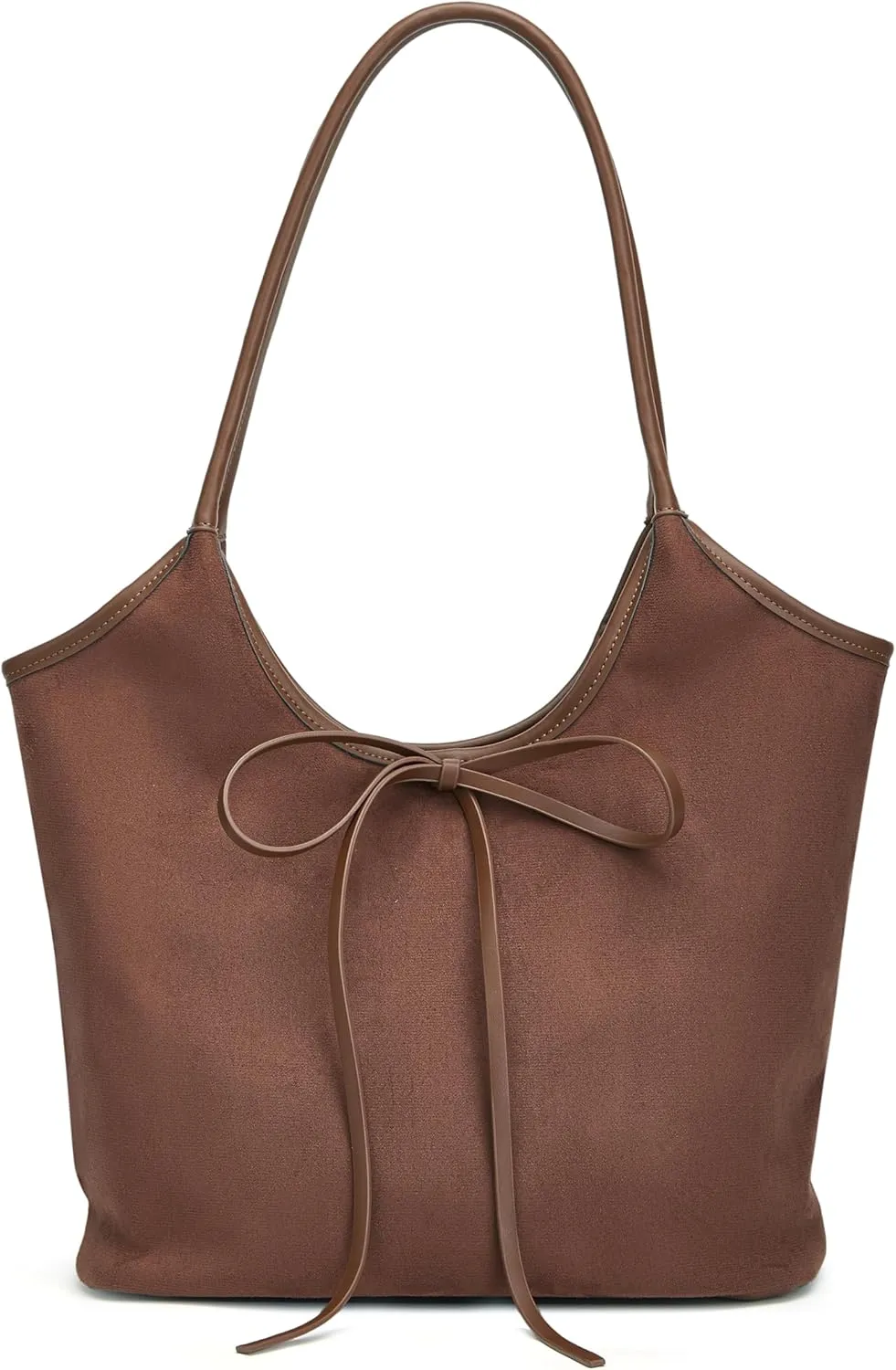 Vintage French Bow Tote Bag Large Capacity Hobo Bag Shoulder Bag Satchel Purse Chic Underarm Bag for Women Girls