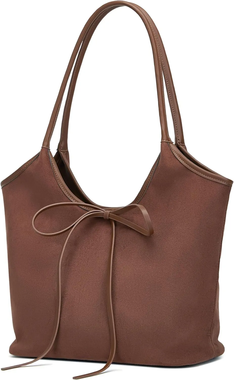 Vintage French Bow Tote Bag Large Capacity Hobo Bag Shoulder Bag Satchel Purse Chic Underarm Bag for Women Girls