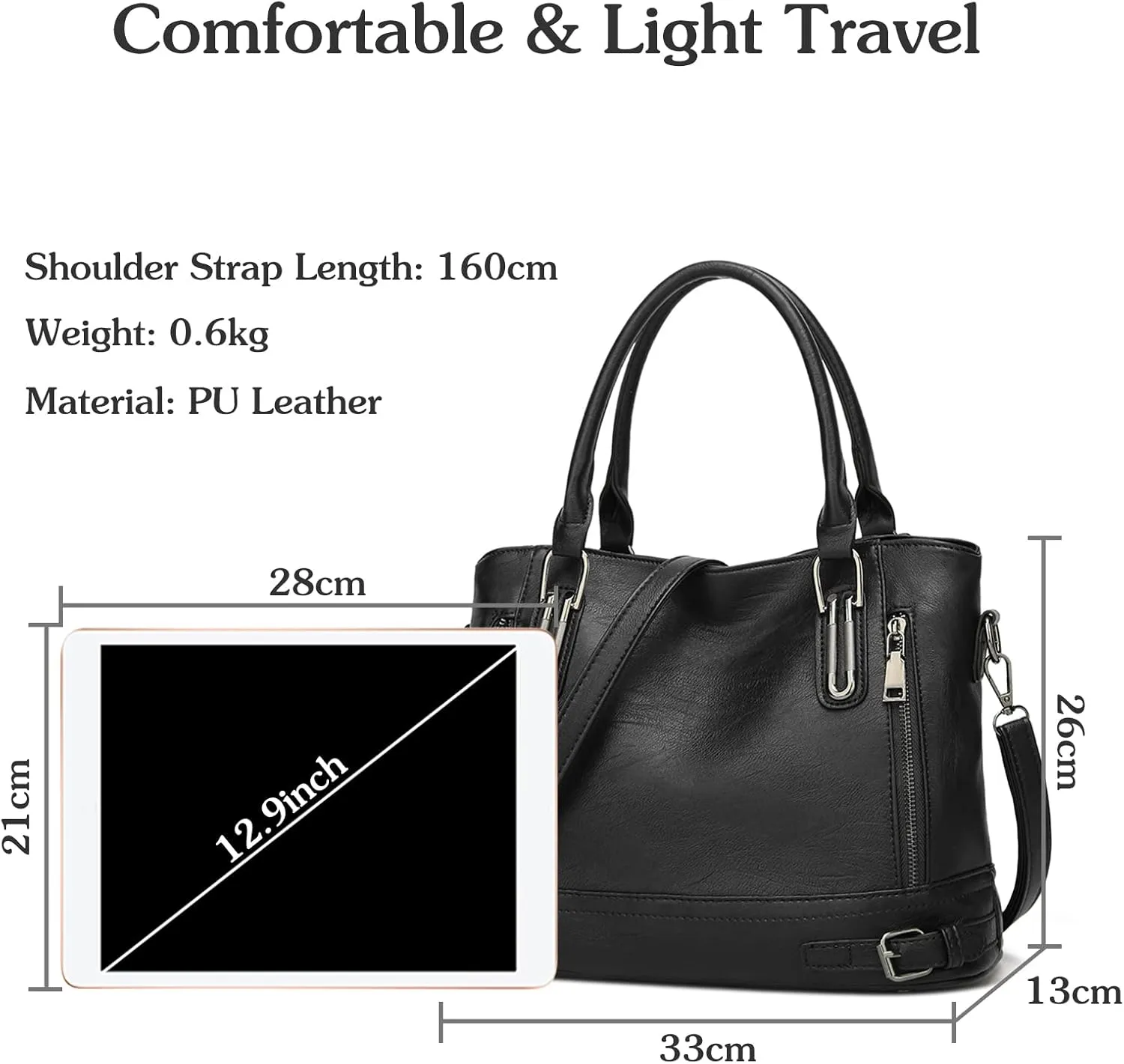 Vintage Handbag Women Crossbody Messenger Bags PU Leather Waterproof