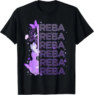 Vintage Reba Name Retro Style 70s 80s First For Men Women T-Shirt