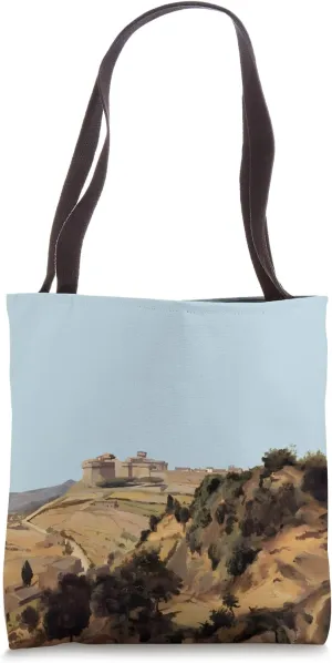 Voltarra the Castle by Camille Corot (1834) Tote Bag