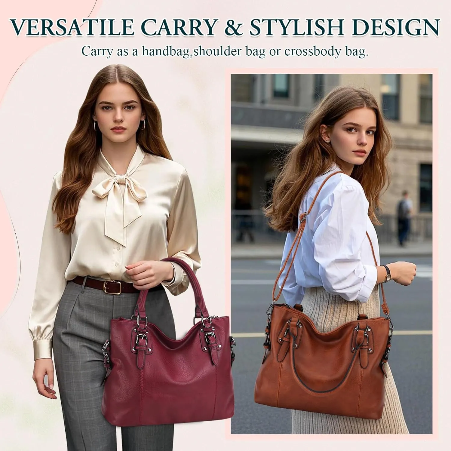 VX VONXURY Hobo Bag for Women, Tote Bag Shoulder Crossbody Bags Satchel Purses for Women