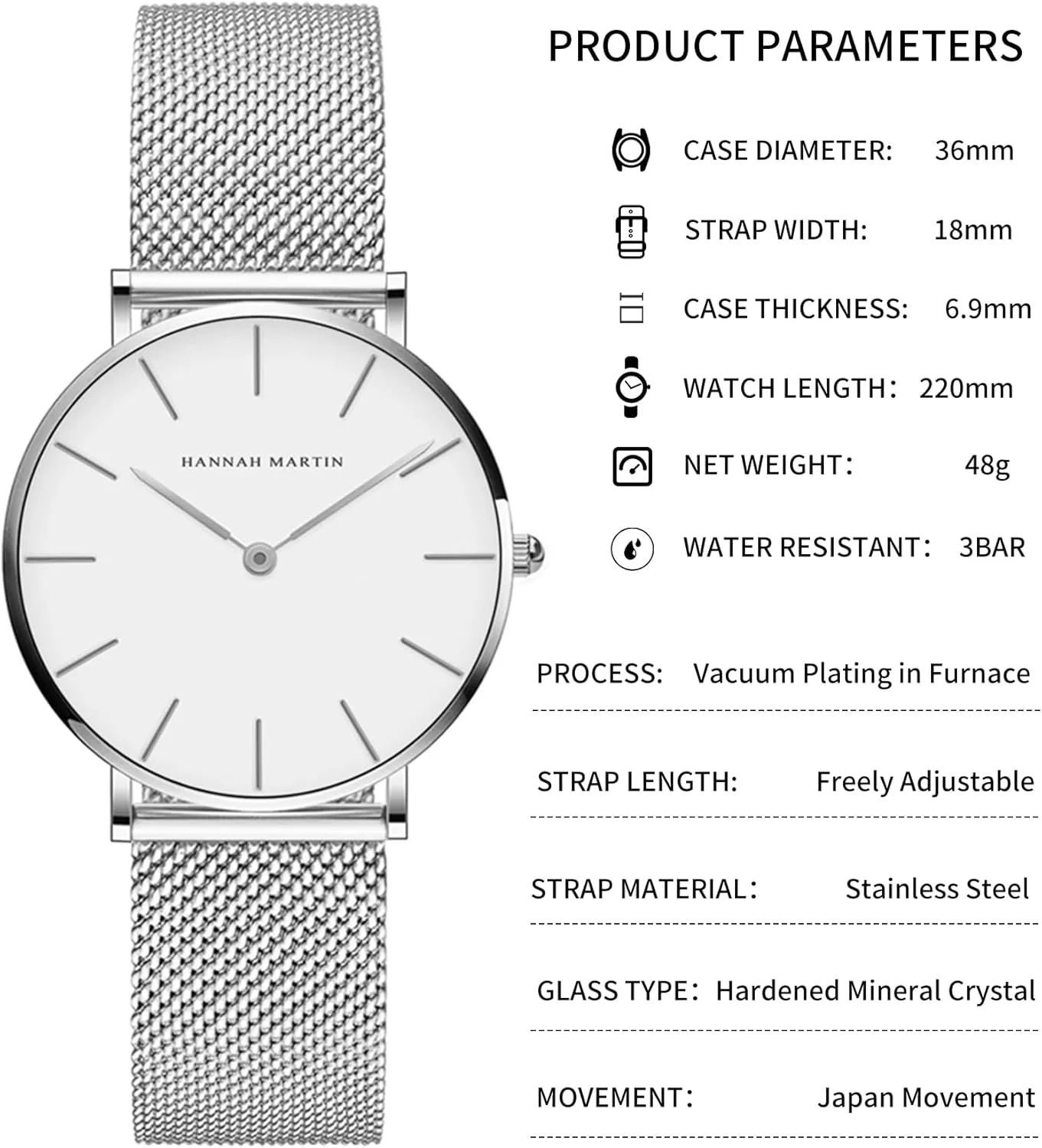 Watches for Women Waterproof Ladies Analog Quartz Wrist Watches Stainless Steel Band Fashion Dainty Female Watch Luxury Bracelet Diamond
