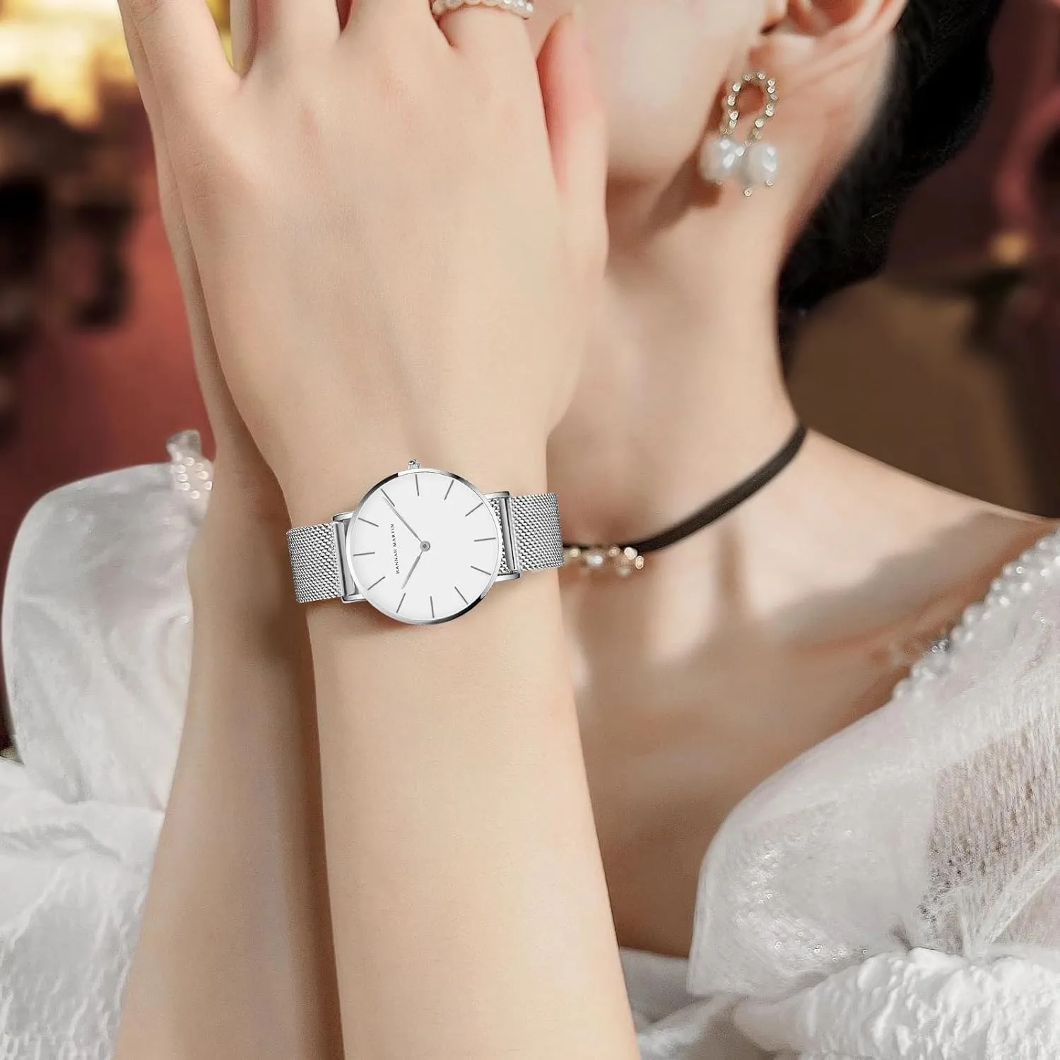 Watches for Women Waterproof Ladies Analog Quartz Wrist Watches Stainless Steel Band Fashion Dainty Female Watch Luxury Bracelet Diamond
