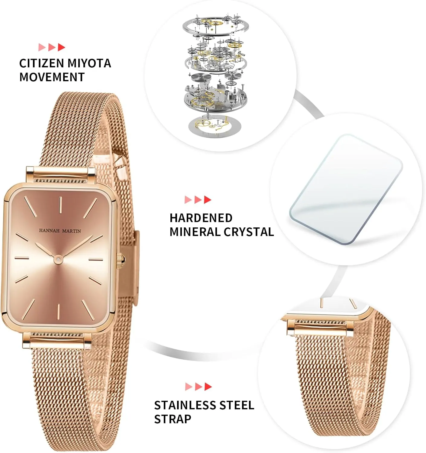 Watches for Women Waterproof Ladies Analog Quartz Wrist Watches Stainless Steel Band Fashion Dainty Female Watch Luxury Bracelet Diamond