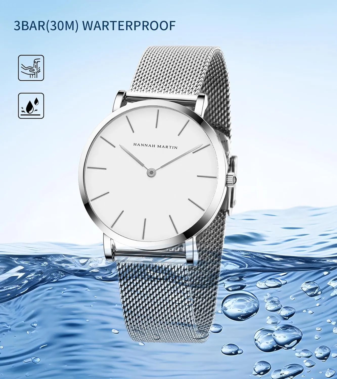 Watches for Women Waterproof Ladies Analog Quartz Wrist Watches Stainless Steel Band Fashion Dainty Female Watch Luxury Bracelet Diamond
