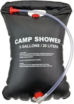 Water Bags 20L Outdoor Camping Hiking Solar Shower Bag Heating Camping Shower Climbing Hydration Bag Hose Switchable Shower Head