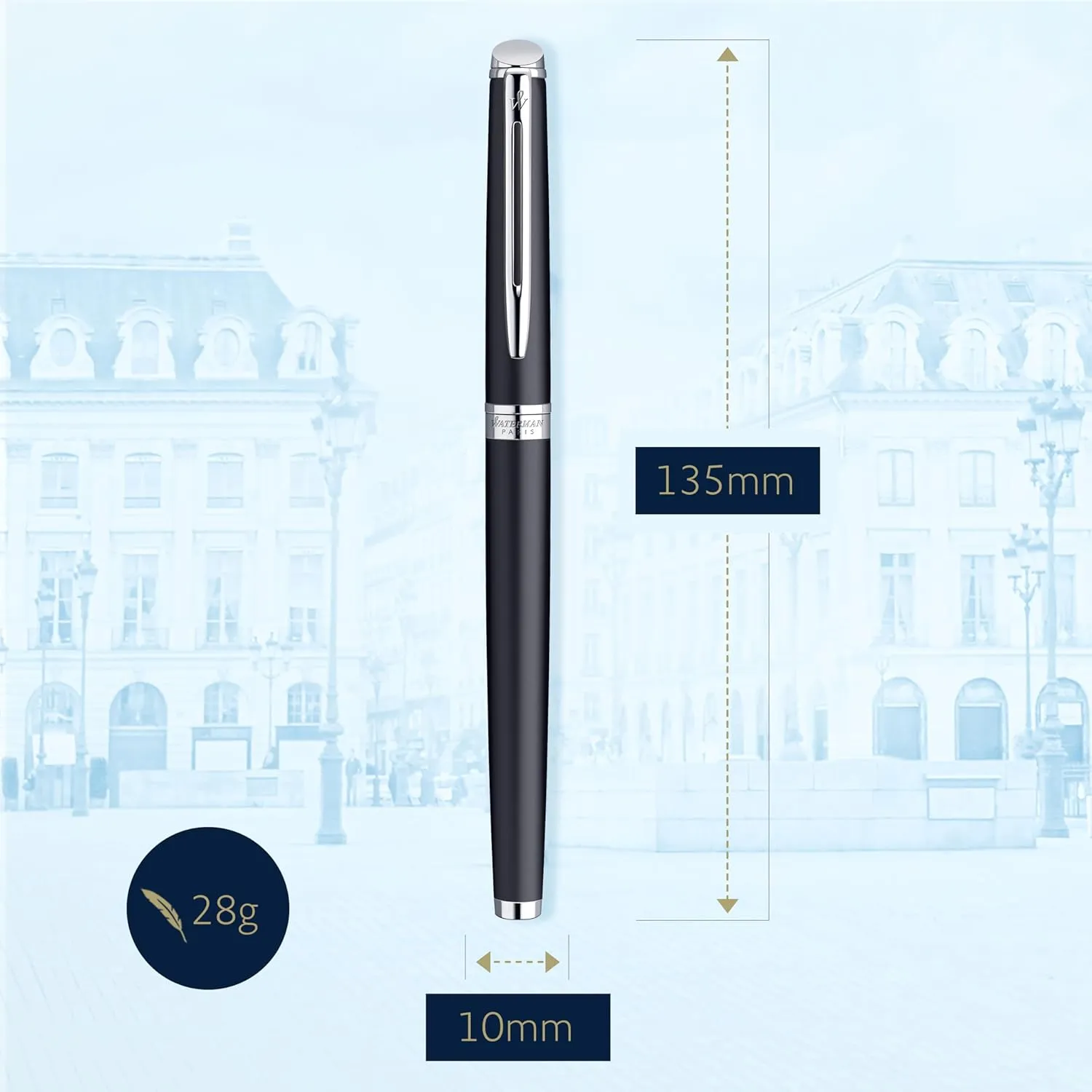 Waterman Hemisphere Essential Matte Black Chrome Trim - S0920850