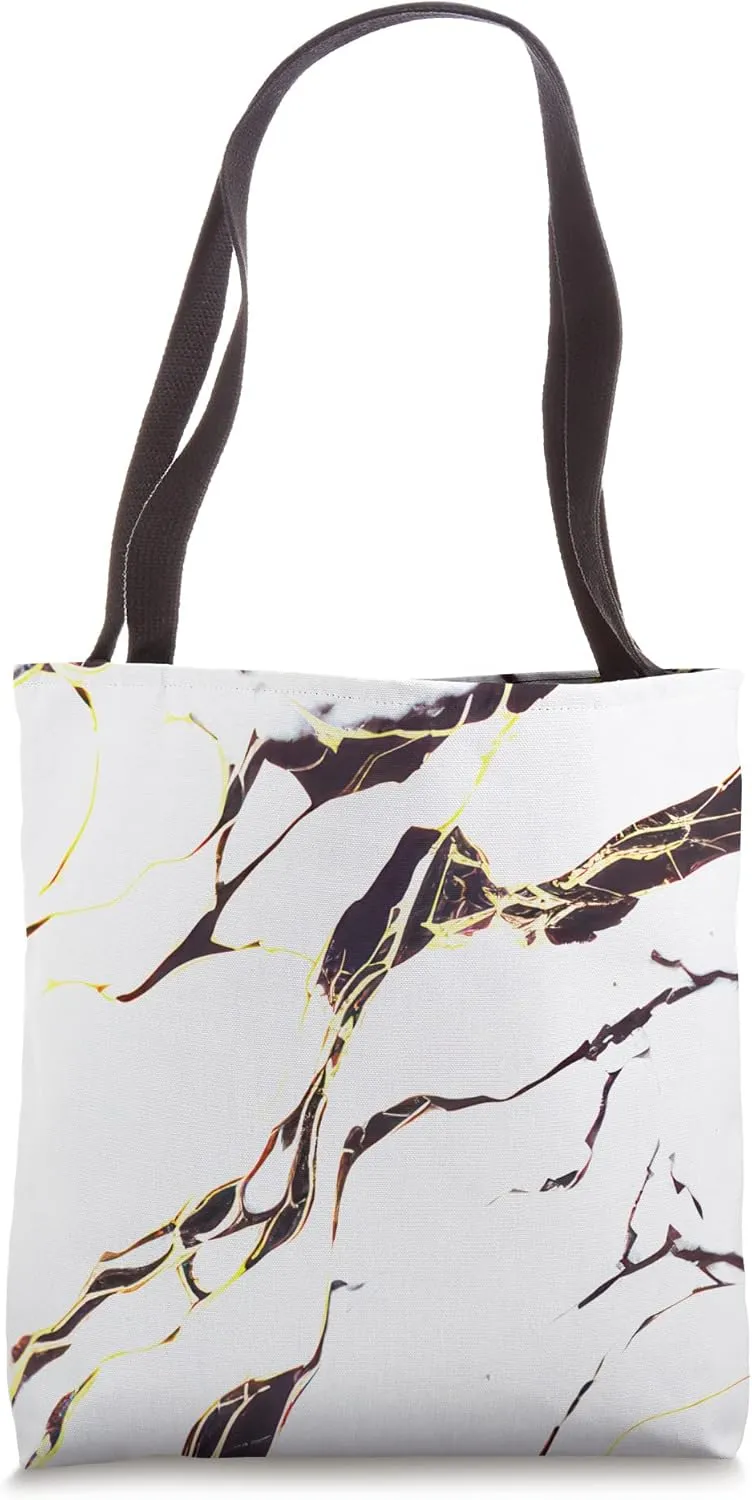 White Black Chic Abstract Modern Aesthetic Tote Bag