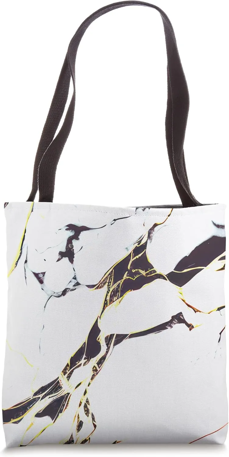 White Black Chic Abstract Modern Aesthetic Tote Bag