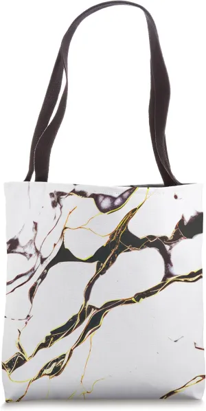 White Black Chic Abstract Modern Aesthetic Tote Bag