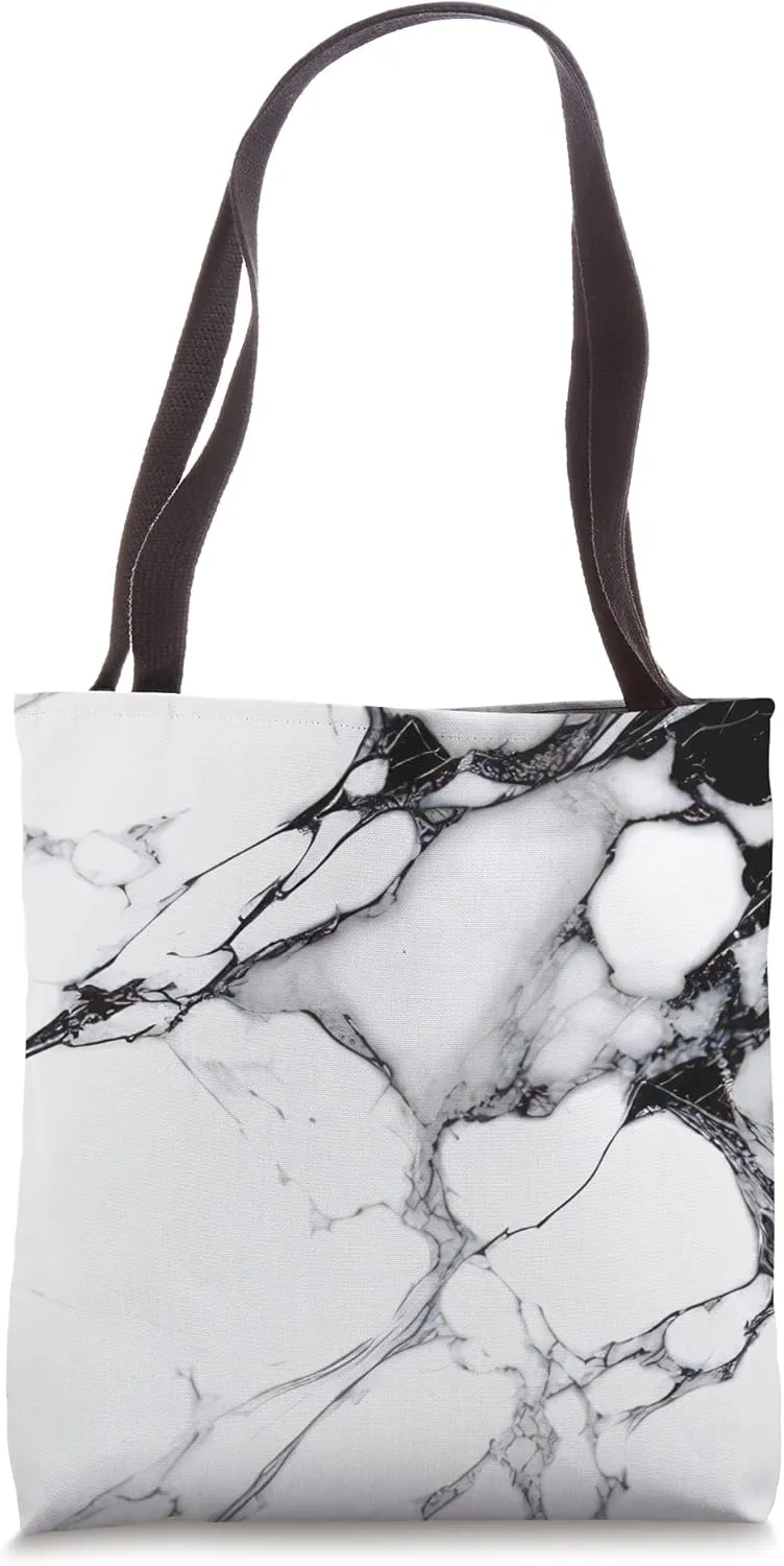 White Gray Black Chic Abstract Modern Aesthetic Tote Bag