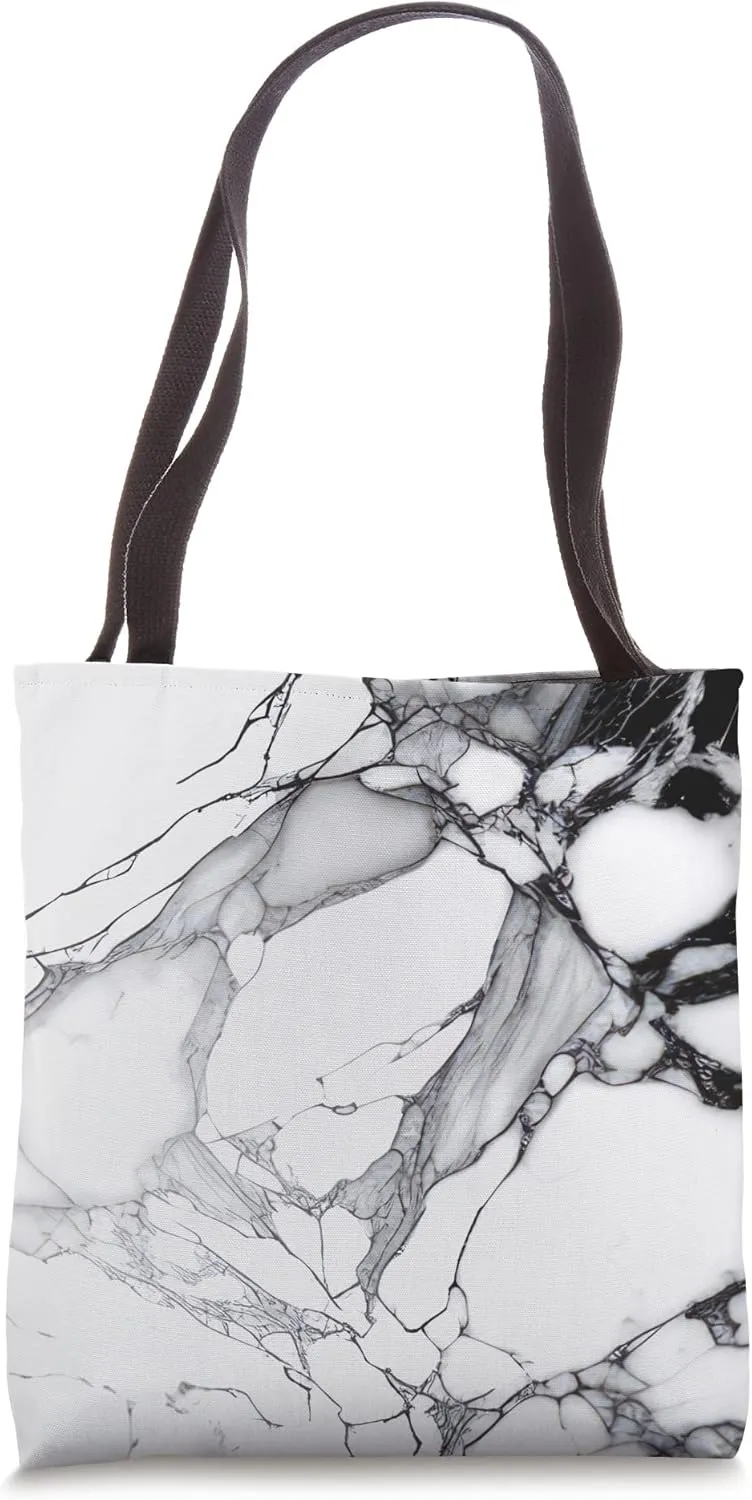 White Gray Black Chic Abstract Modern Aesthetic Tote Bag