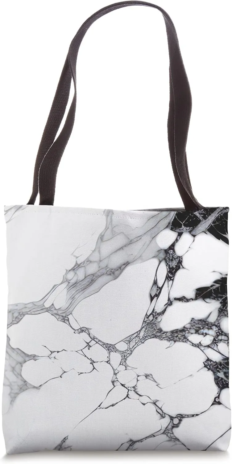 White Gray Black Chic Abstract Modern Aesthetic Tote Bag